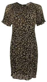Michael Kors Women's Pleated Camouflage Print Dress SG XSmall