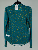 Customer Return Michael Kors Women's Draped Pyramid-Stud Print Blouse Top-DSG-S