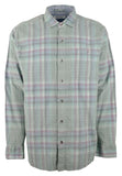 Camisa Tommy Bahama Coastline de pana verde a cuadros de manga larga para hombre, talla mediana, color trucha