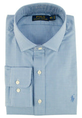 Men's Classic Fit Herringbone Dress Shirt-BluW-14.5-32/33 Blue/White