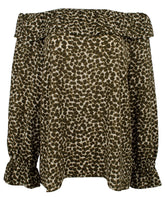 Michael Kors Women's Floral Print Off The Shoulder Ruffle Top I XS