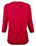 Lauren Ralph Lauren Women's Button Sleeve Blouse Top