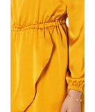 Michael Kors Women's Long Sleeve Satin Flounce Dress