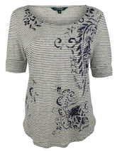 Lauren Ralph Lauren Women's Petite Linen Scoopneck Tee