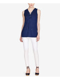 Lauren Ralph Lauren Women's Lace Up Linen Top I M