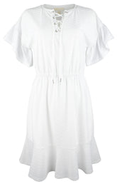Michael Kors Women's Plus Size Faux Elastic waist Dress