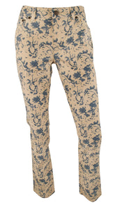 Lauren Jeans Co. Women's Paisley Modern Straight Ankle Jeans (6, Blue Multi)