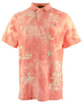 Polo Ralph Lauren Men's Hawaiian-Printed Short-Sleeve Mesh Polo Shirt Red M
