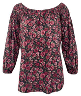 Lauren Ralph Lauren Women's Petite Floral Print Off-The-Shoulder Blouse
