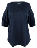 Lauren Ralph Lauren Women's Plus Size Cold-Shoulder Keyhole Top-I-1X