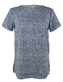 Michael Kors Women's Floral Tile Printed Pebble Crepe Top TN XS
