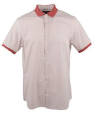 Michael Kors Men's Printed Woven Stretch Short Sleeve Shirt SR M