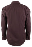 Hugo Boss Men's Ridley Slim Fit Long Sleeves Shirt Dark Red Large