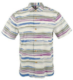 Camisa de manga corta Tommy Bahama Hazy Horizons IslandZone para hombre, talla Grand Canal (talla pequeña)