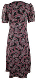 Michael Kors Women's V-neck Short Sleeve Dress Multicolor Medium