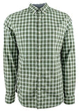 Men's Slim Fit Plaid Long Sleeve Shirt VG XXL Viridian Green
