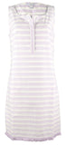 Southern Tide Women's Corrine Fringe Hem Sleeveless Shift Dress Purple Sky