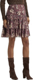 Lauren Ralph Lauren Women's Plus Size Floral Crinkle Georgette Mini Skirt 14W