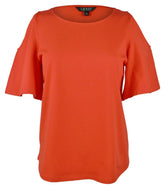 Lauren Ralph Lauren Women's Petite Cutout Jersey Top-R-PM