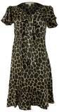 Michael Kors Women's Giraffe Printed Tie Front Mini Dress
