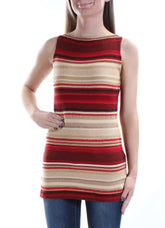 Lauren Ralph Lauren Women's Petite Sleeveless Striped Knit Top