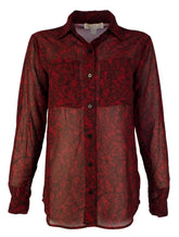 Michael Kors Women's Lace Print Button Down Blouse Shirt C XS