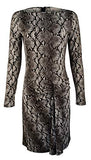 Michael Kors Women's Long Sleeve Snake Print Dress