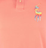 Men's Fancy Polo Print Classic Fit Polo Shirt Almfi Red Small