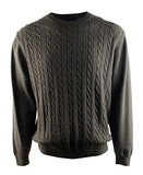 Roundtree & Yorke Men's Crewneck Knit Sweater DG Small Grey