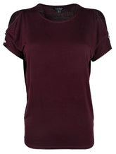 Lauren Ralph Lauren Women's Petite Cutout Button Shoulder Jersey Top