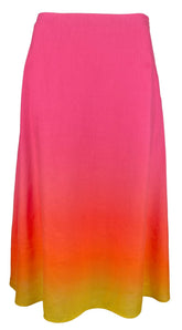 Lauren Ralph Lauren Women's Plus Size Ombre Linen Blend Aline Midi Skirt