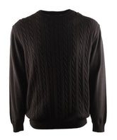 Men's Crewneck Knit Sweater B Small Black