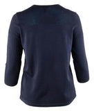 LAUREN RALPH LAUREN Women's Plus Size Mesh Sleeve Crewneck Sweater