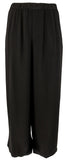 Eilen Fisher Women's Plus Size High Waist Pleated Wide Leg Silk Pants Black 3X