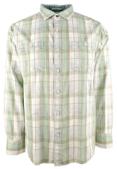 Tommy Bahama Men's Walk About Plaid Long Sleeve Shirt-AB-Medium