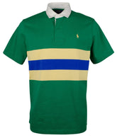 Men's Club Classic Fit Mesh Short Sleeve Polo Shirt GMlt Large Green Multi