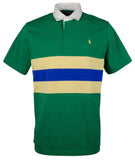 Men's Club Classic Fit Mesh Short Sleeve Polo Shirt GMlt Large Green Multi