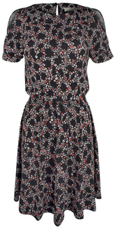 Michael Kors Women's Floral Cold Shoulder Dress B XS