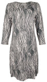 Tommy Bahama Vestido Darcy Zesty Zebra para mujer, gris tormenta, talla pequeña