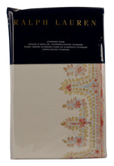 Ralph Lauren Home Camile Paisley Standard Sham Coral Chambray 20 x 28 IN