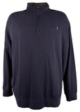 Polo Ralph Lauren Big & Tall Long Sleeve Lux Jersey Half Zip Sweaters Blue 4XB