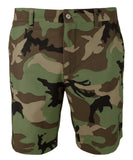 Polo Ralph Lauren Men's Camouflage Flat Front Shorts-Green Multi-34