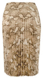 Ralph Lauren Women's Snakeskin Print Pleated Satin Charmeuse Skirt