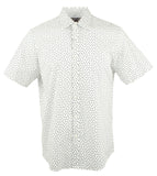 Michael Kors Men's Trim Stretch Button Front Short Sleeve Shirt-M-XL