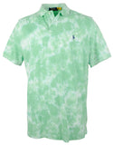 Men's Classic Fit Tie Dye Mesh Polo Shirt X-Large Green