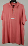 Customer Return Michael Kors Men's Bryant Stretch Pima Cotton Polo Shirt Faded Coral 2XL
