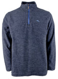 Tommy Bahama Erkek Cloud Peak Yarım Fermuarlı Polar Kazak Ocean Deep Küçük
