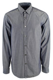 Men's Regular/Classic-Fit Cotton Printed Casual Shirt-DG-XXL Dark Grey