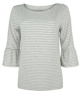 Women's Tide Ruffle Sleeve Stripe Knit Top-HG-XSmall