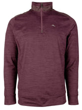 Jersey Tommy Bahama New Roger Point IslandZone con media cremallera para hombre, talla pequeña, color ron baya